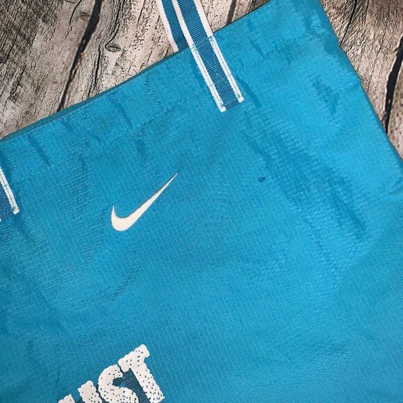 Nike Just Do It Tote Bag | Early 2000s | Light Blue | Unisex - Picture 3 of 8